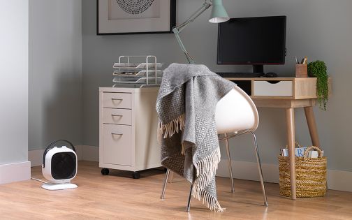Qube heater in home office