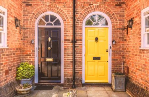 Two residential home front doors