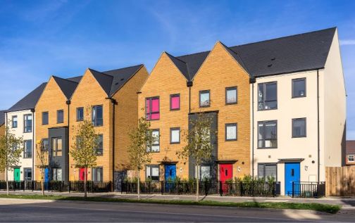 row of new build houses