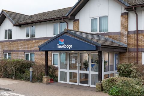 entrance of a Travelodge property