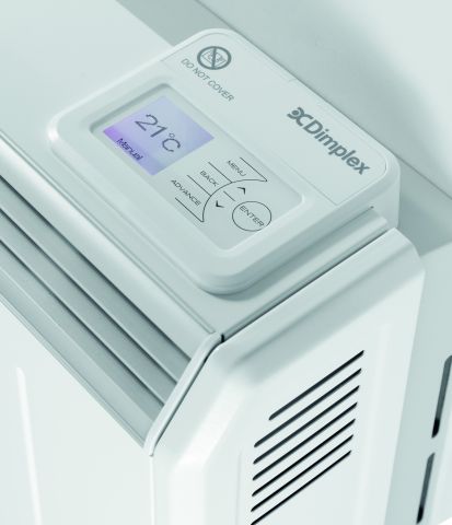 Dimplex XLE Solus storage heater control panel 