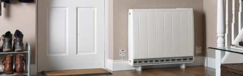 Dimplex quantum storage heater in hallway